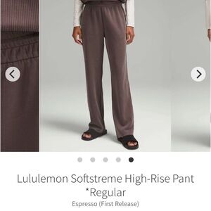 Lululemon Softstreme High-Rise Pant in Espresso
